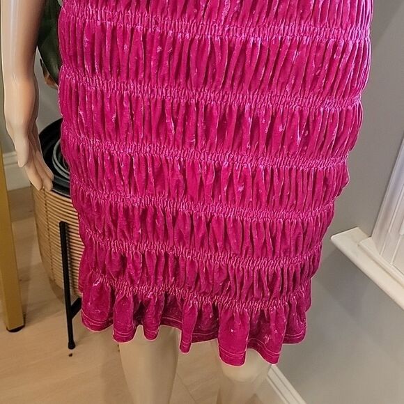 En Saison by Anthropologie size M ruched velvet dress - Picture 5 of 10